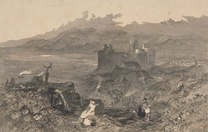 Castello di Harlech, Galles del Nord da W. R. Smith