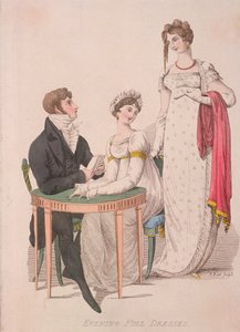 Due donne e un uomo in abito da sera completo, c1810 da W Read