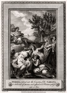 Myrrha, ritirata nel Paese dei Sabei, partorisce Adone da W. Walker