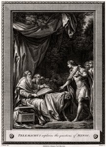 Telemaco spiega le domande di Minosse, 1776 da W. Walker