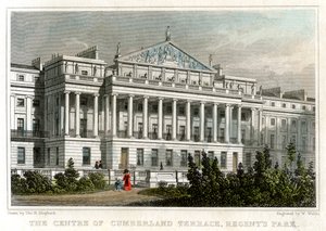 Il centro di Cumberland Terrace, Regents Park, Londra, 1829