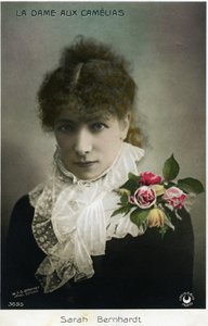 Henriette Rosine Bernard alias Sarah Bernhardt come "La signora delle camelie" di Alexandre Dumas Jr. (foto)