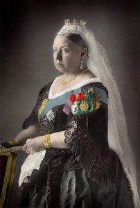 La regina Vittoria (1819-1901) del Regno Unito. Fotografia di W. e D. Downey, estratta da "The Cabinet Portrait Gallery" Inghilterra