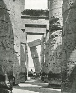 Colonne della Sala Ipostila, Karnak, Egitto, 1895 da W and S Ltd