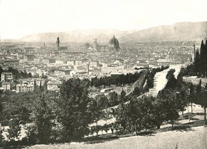 Panorama della città di Firenze, Italia, 1895
