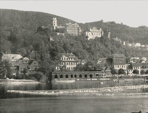 Il castello, Heidelberg, Germania, 1895 da W and S Ltd