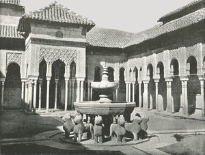 Il cortile dei leoni, Alhambra, Granada, Spagna