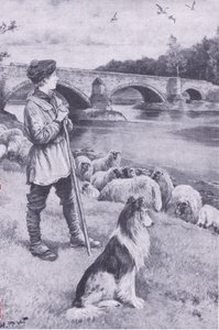 La vista del vecchio ponte romano a Musselburgh stimola l