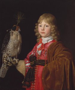Ritratto di un ragazzo con un falco da Wallerant Vaillant