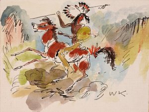 Indianer zu Pferd da Walt Kuhn