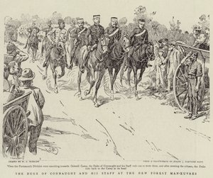 Il Duca di Connaught e il suo staff alle manovre della New Forest da Walter Charles Horsley