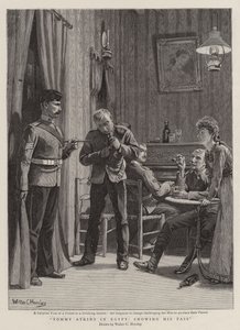 Tommy Atkins in Egitto, mostrando il suo pass da Walter Charles Horsley