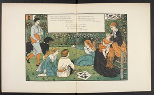 Una famiglia in un giardino da Walter Crane
