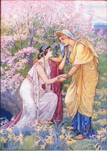 Demetra gioì perché sua figlia era al suo fianco (illustrazione da La storia della Grecia, anni 