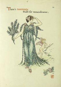 Fiori dal Giardino di Shakespeare: Rosmarino, 1906 da Walter Crane