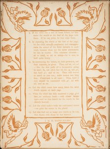 Metodo di insegnamento del Golden primer. Bordure floreali con cherubini. da Walter Crane