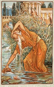 Mida con la brocca, illustrazione da 