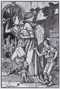 La signora Grundy spaventata dalla sua stessa ombra da Walter Crane