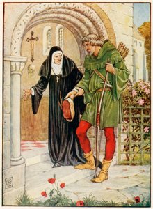 Robin Hood arriva a Kirklees Hall da Walter Crane
