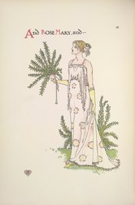 Rose Mary. Una giovane donna che tiene una pianta da Walter Crane