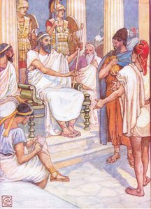 Solone, il saggio legislatore di Atene (illustrazione da La storia della Grecia, anni 