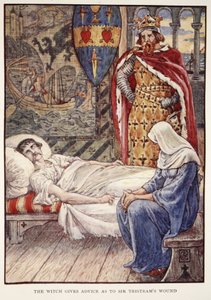 La strega dà consigli sulla ferita di Sir Tristram, da 