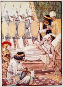 Con uno sforzo li guardò mentre passavano, illustrazione da 