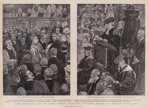 Lord Kitchener e Mr Cecil Rhodes ricevono lauree honoris causa all