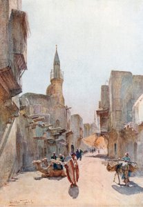 Una strada vicino alla Cittadella, Il Cairo (litografia a colori) da Walter Frederick Roofe Tyndale