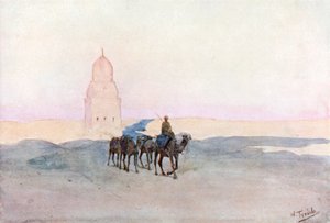 Vicino alle tombe dei califfi, Il Cairo (litografia a colori) da Walter Frederick Roofe Tyndale