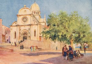Il Duomo di Sebenico (litografia a colori) da Walter Frederick Roofe Tyndale