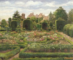 I giardini topiari, Levens Hall, Cumbria, 1886 da Walter Frederick Roofe Tyndale