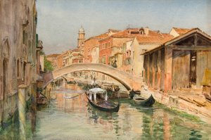 Il vecchio cantiere navale sul Rio del Ognissanti, Venezia da Walter Frederick Roofe Tyndale