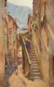 Vicolo del Ponte, Villa Nuova di Albenga, c1910, 1912 da Walter Frederick Roofe Tyndale