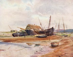 Wessex: un porto di Wessex (litografia a colori)