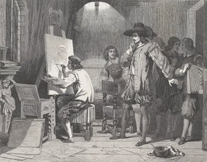 Sebastian Gomez scoperto dal suo maestro Murillo al lavoro, da Illustrated L...