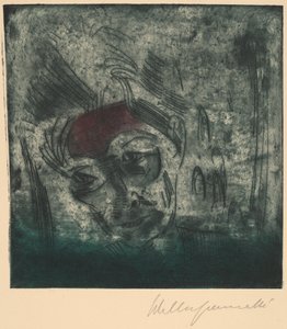 Ermüdender Kopf (Autoritratto), 1922 da Walter Gramatte