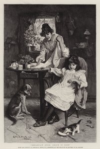 Colazione finita, si dice la grazia (incisione)