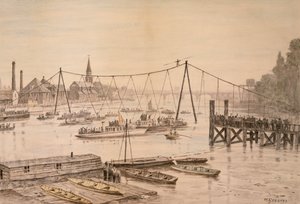 Charles Blondin attraversa il Tamigi su una Fune, Londra