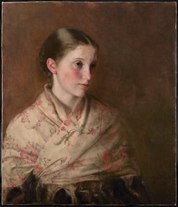 Una ragazza con lo scialle (olio su tela)