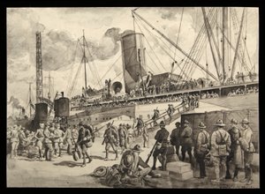 Le truppe appena arrivate sbarcano a Brest da Walter Jack Duncan
