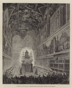 Funerale di Papa Pio IX, Messa di Requiem nella Cappella Sistina del Vaticano da Walter Paget