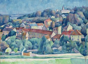 Villaggio e castello di Hardricourt da Walter Rosam