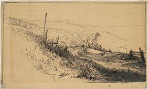 Una strada nelle colline vicino a Dordrecht da Walter Shirlaw