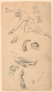 Studi di Mani e Figure da Walter Shirlaw