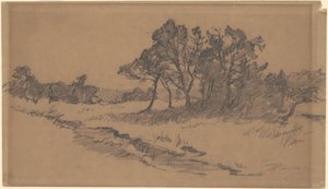 Alberi in un campo da Walter Shirlaw