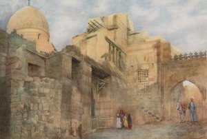 Vecchio portale di una moschea in rovina vicino a Bab-el-Wazir, Il Cairo