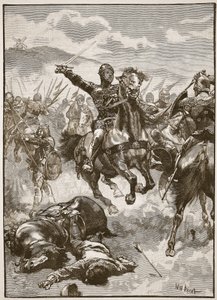 Il Principe Nero alla battaglia di Crecy, illustrazione da 
