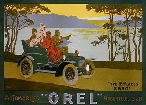 Pubblicità per automobili Orel da Walter Thor