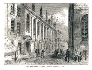 La Merchant Taylors School, Suffolk Lane, 1878 da Walter Thornbury
